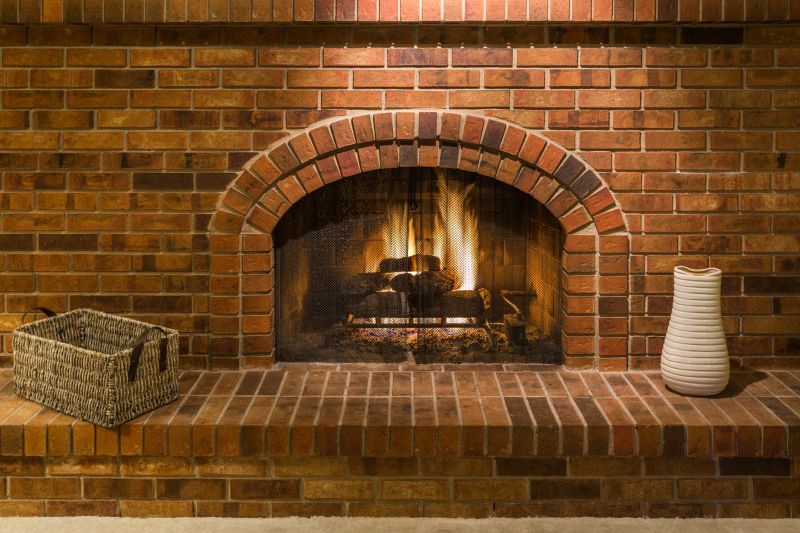 Brick Fireplace And Chimney