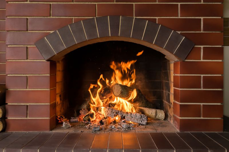 Classic Brick Fireplace