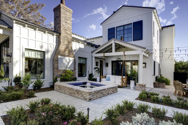 Brick Fireplace And Chimney